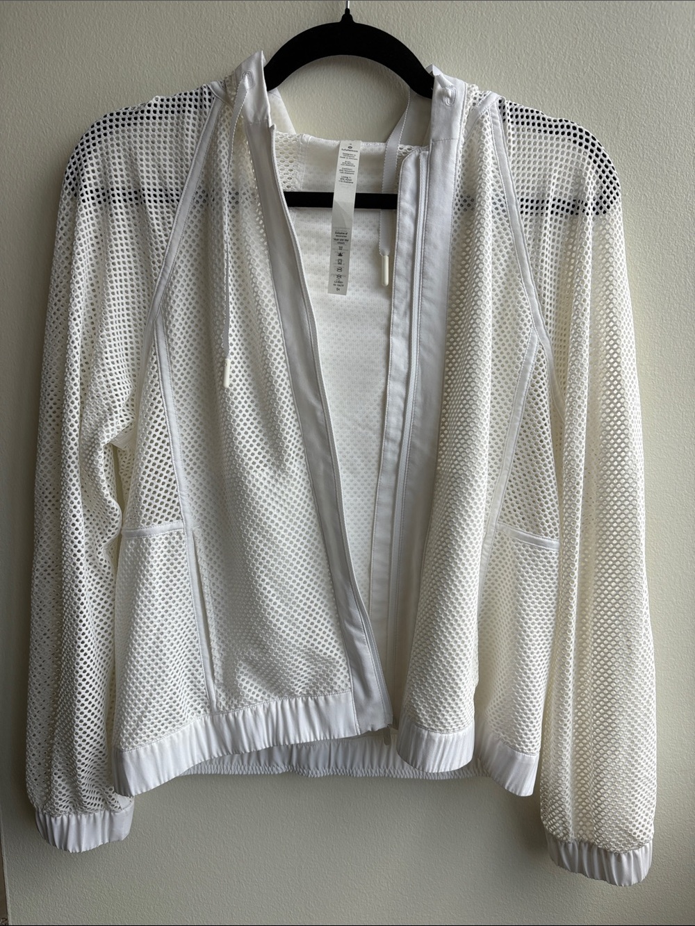 lululemon athletica White Mesh Zip Hoodie